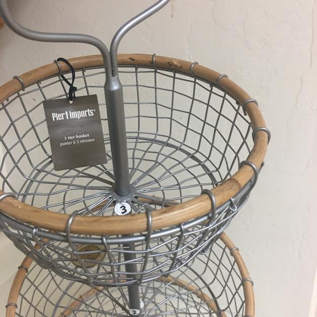 Z-Mkt | Pier 1 Imports 3-Tier Decorative Basket | New with Tags | SKU 3158398