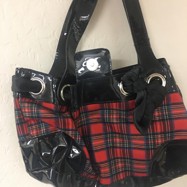 Z-Mkt | Vintage Hot Topic Red Plaid Bow Tie Purse – Geoffrey LLC Trademark