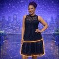 Z-Mkt | Worthington Petite Lace Flare Black Skirt