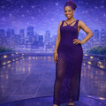 Z-Mkt | NY & Company Purple Knit Pullover Dress