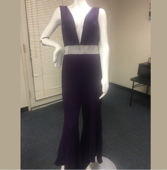 Z-Mkt | Venus Purple-silver-belt-jumper | Medium