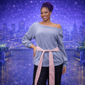 Z-Mkt | Victoria’s Secret Gray & Pink Bow Sweater – Size Medium